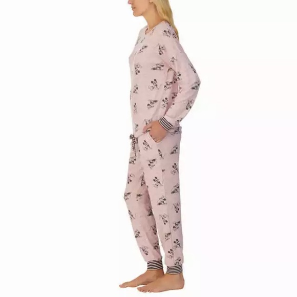 NWT Disney Ladies' 2 Piece Cozy PJ Lounge Pants Pajama Set - Picture 4 of 11